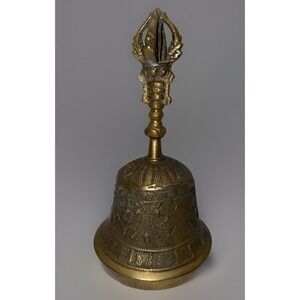 Vintage Buddhist Bell Tibetan Design Beautiful Sound - Meditation Peaceful Sound
